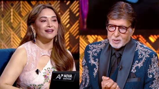 Madhuri Dixit appeared as part of Amitabh Bachchan's birthday week special on KBC.