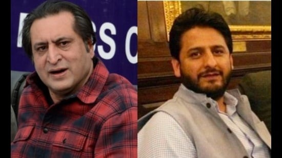 Sajad Lone of Peoples Conference (left), PDP’s Fayaz Mir