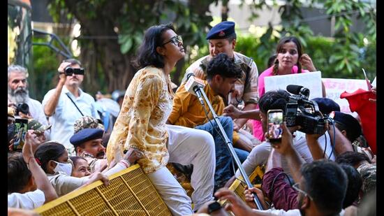The journalist’s complaint said the incident occurred during a protest on October 3 (HT)