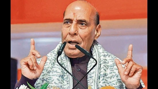 Union defence minister Rajnath Singh (HT File Photo)