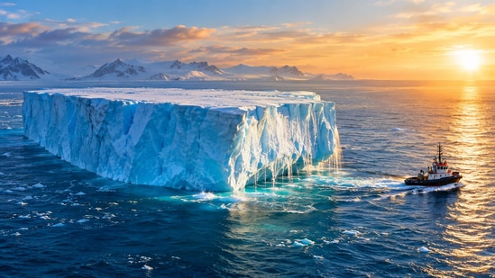 In the 1970s, Saudi Prince Mohammed al Faisal proposed towing icebergs from Antarctica to address Saudi Arabia's water scarcity. (AI-generated/ChatGPT)