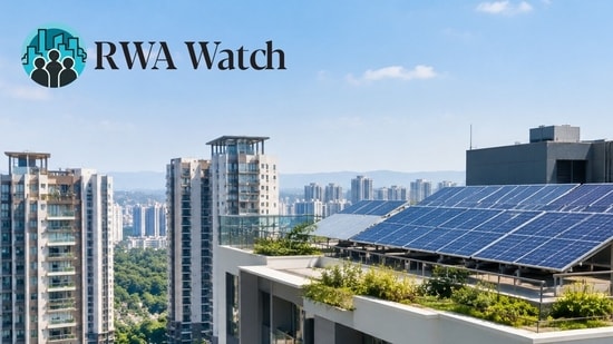 RWA Watch: Despite rapidly rising solar adoption by independent houses, only about 19,000 housing societies have installed shared rooftop solar so far (Photo for representational purposes only) (ChatGPT generated photo)