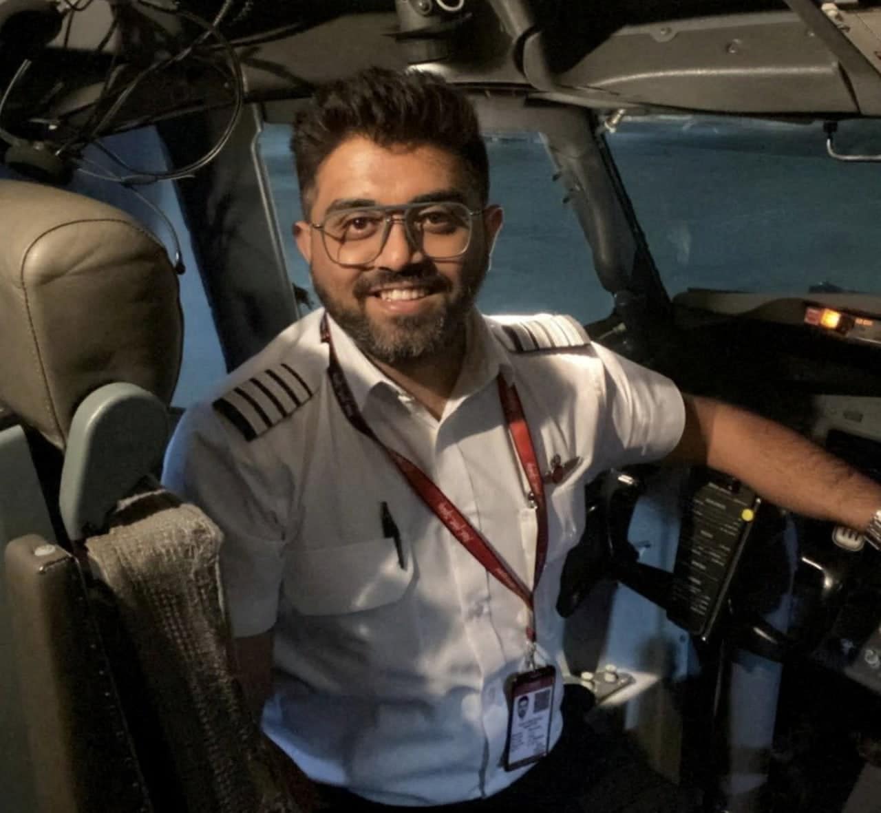 The airplane’s captain, Smit Machchhar. The airplane’s captain, Smit Machchhar.