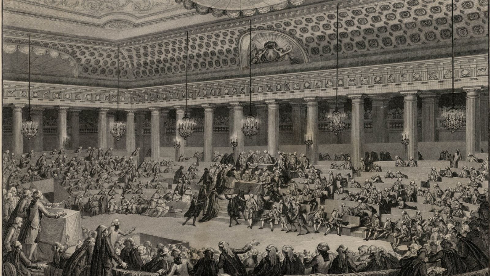 The abolition of privileges by the National Assembly (Chateau of Versailles) The abolition of privileges by the National Assembly (Chateau of Versailles)