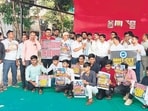 3 protests at Azad Maidan over school closures, engineering admissions, IIT-B suicide.