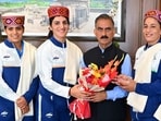 Chief minister Sukhvinder Singh Sukhu met captain Pushpa Rana, Jyoti Thakur and Bhawna Thakur in Shimla.