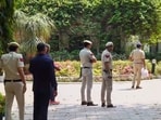 Around 4,000 personnel from the Delhi Police and Central Armed Police Forces have been deployed across New Delhi district .(PTI)