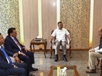 In this Aug. 10 image, High Commissioner of India to Bangladesh Dinesh Trivedi during a meeting with Bangladesh Prime Minister Tarique Rahman, in Dhaka (@ihcdhaka)