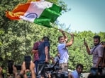 Rahul joined the march from the Parliament House complex. Rahul joined the march from the Parliament House complex.