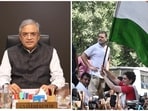 Opposition MPs led by Leader of Opposition in the Lok Sabha Rahul Gandhi marched from Parliament towards the Election Commission headquarters, demanding a meeting with the poll panel and the resignation of chief election commissioner (CEC) Gyanesh Kumar. (ECI/X, HT)
