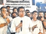 Raj Thackeray at the MPSC candidates’ agitation in Pune.