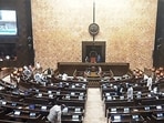 Proceedings of the Rajya Sabha get adjourned during the Monsoon Session of the Parliament.(Sansad TV)
