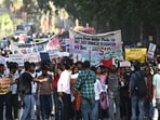 The complainant and a group of journalists and activists staged a day-long protest outside the Parliament Street police station on Sunday, demanding an FIR. The complainant and a group of journalists and activists staged a day-long protest outside the Parliament Street police station on Sunday, demanding an FIR.