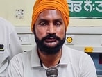 Sukhchain Singh is posted in Government Railway Police (GRP) in Amritsar. (ANI Video Grab)