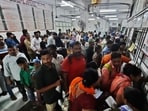 Thane, India - August, 14, 2023: Police presence and rush of patients are seen at Thane CSM hospital, Kalwa after 18 patients died in a single day yesterday, in Thane, Mumbai, India, on Monday, August 14, 2023. ( Praful Gangurde / HT Photo )