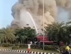 The fire was reported around 6.55am at the colony, nearly 800 metres from the airport premises near Laxman Chowk (Sourced)