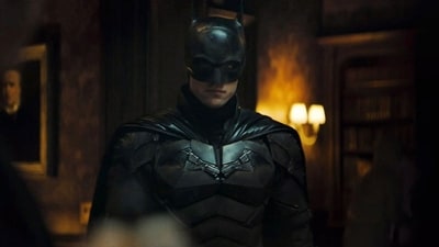 Robert Pattinson in a still from The Batman (2022). Robert Pattinson in a still from The Batman (2022).