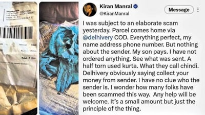 Here's what the cash-on-delivery scam is and how you can stop yourself from falling for it. (Photos: @KiranManral/X)