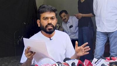 Cockroach Janta Party (CJP) founder Abhijeet Dipke addresses a press conference, in Chhatrapati Sambhajinagar on Tuesday (PTI) Cockroach Janta Party (CJP) founder Abhijeet Dipke addresses a press conference, in Chhatrapati Sambhajinagar on Tuesday (PTI)