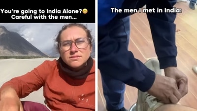 Ana shared a video capturing her experience in India. (Instagram/@the_sustainable_backpacker)