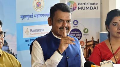 Mumbai, India - Oct. 6, 2026: Maharashtra Chief Minister Devendra Fadnavis during the launch of the BMC’s ‘Participate Mumbai’ initiative and signing of an MoU with governance advisory organisation Samagra. (Anshuman Poyrekar/HT Photo) Mumbai, India - Oct. 6, 2026: Maharashtra Chief Minister Devendra Fadnavis during the launch of the BMC’s ‘Participate Mumbai’ initiative and signing of an MoU with governance advisory organisation Samagra. (Anshuman Poyrekar/HT Photo)