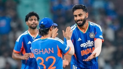 However, West Indies kept on losing wickets at regular intervals, as they were bundled out for 171. Naman Dhir was the star, picking three wickets on his T20I debut (PTI)