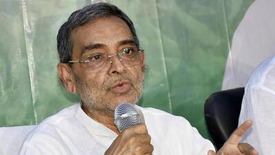 Rashtriya Lok Morcha president Upendra Kushwaha addressing. (Santosh Kumar/ HT Photo) Rashtriya Lok Morcha president Upendra Kushwaha addressing. (Santosh Kumar/ HT Photo)