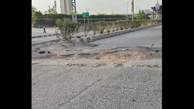Residents said several stretches are uneven and riddled with potholes, with Bajghera Road, the main arterial road in the area, among the worst affected. Residents said several stretches are uneven and riddled with potholes, with Bajghera Road, the main arterial road in the area, among the worst affected.