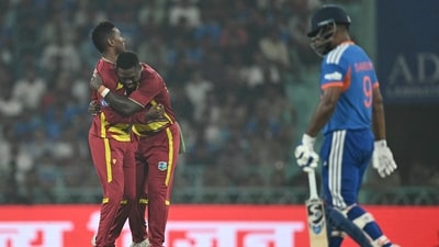 Chasing 172, India got off to a shaky start as they lost both Abhishek Sharma and Sanju Samson early. (PTI)