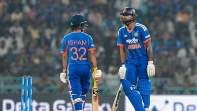 Shreyas Iyer and Ishan Kishan then stabilized the innings, and attacked the West Indies bowlers all over the park, as they stitched an unbeaten 136-run stand. (PTI)