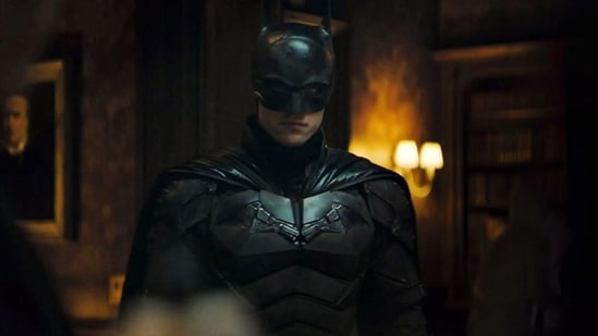 Robert Pattinson in a still from The Batman (2022).