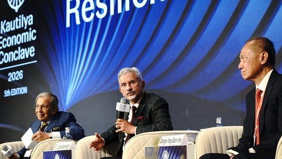External Affairs Minister S. Jaishankar addresses the 5th Kautilya Economic Conclave 2026, in New Delhi on Monday.