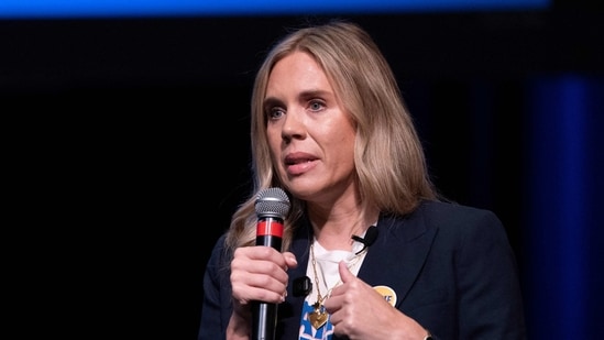 Democratic U.S. Senate candidate Dr. Annie Andrews speaks during the Spratt Issues Conference at the Francis Marion University Performing Arts Center on August 22. (Getty Images via AFP)