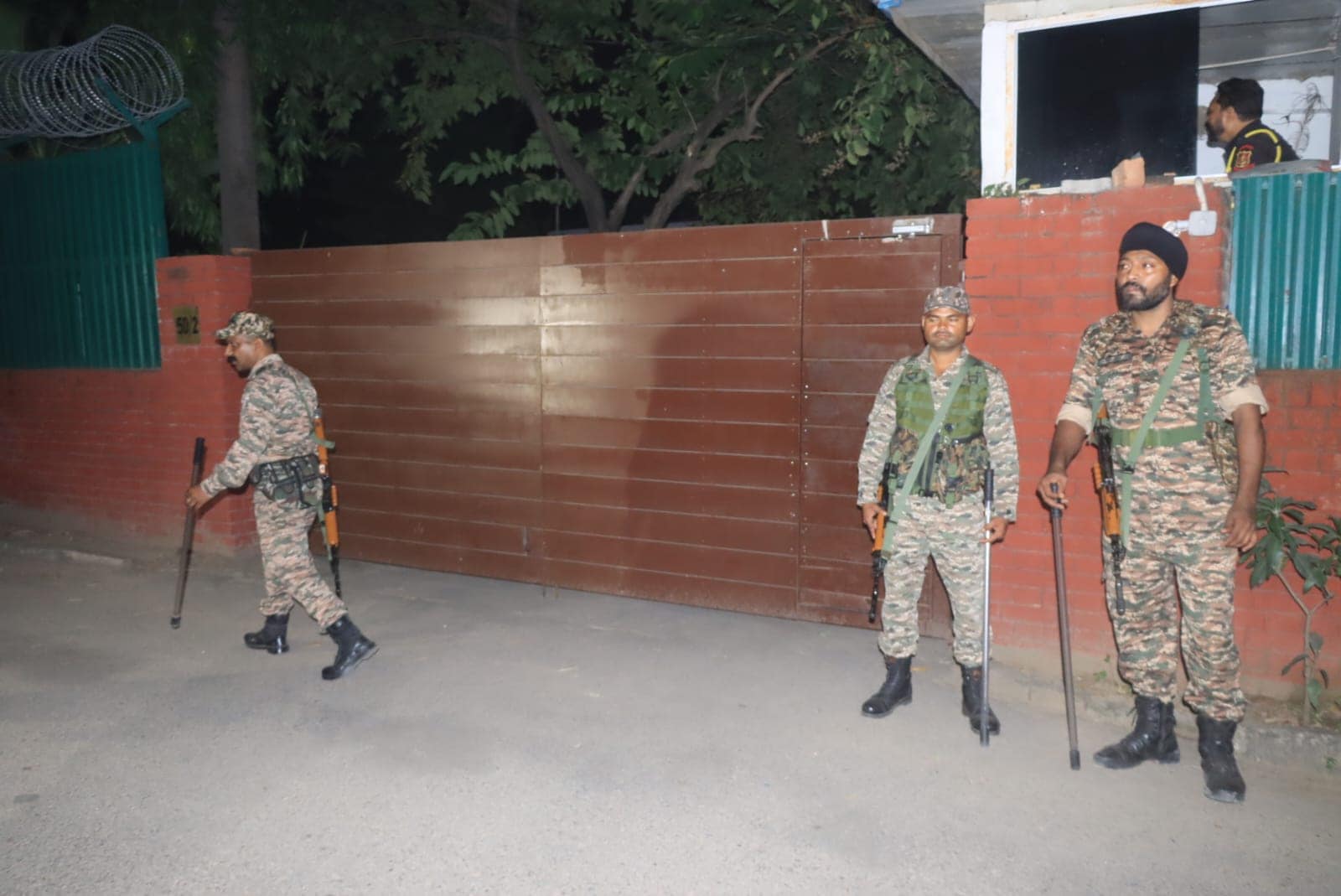 CBI raid at Camp office of Punjab CM Bhagwant Mann in sector 2 Chandigarh. (Keshav Singh/Hindustan Times)