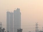 A view of the morning haze over the Yamuna River near Kalindi kunj amid rising air pollution in Delhi-NCR. (HT photo)
