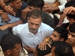 Lok Sabha LoP Rahul Gandhi during INDIA bloc MPs protest against Chief Election Commissioner Gyanesh Kumar near Jantar Mantar. Lok Sabha LoP Rahul Gandhi during INDIA bloc MPs protest against Chief Election Commissioner Gyanesh Kumar near Jantar Mantar.