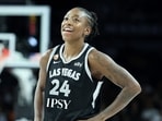 Jewell Loyd has been ruled out for the Aces vs Valkyries Game 2. (Getty Images via AFP)