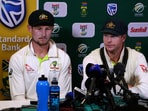 Cameron Bancroft and Steve Smith after the Sandpapergate.