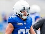 Braxton Berrios of the New York Giants looks on during the New York Giants training camp at The Greenbrier on August 3.