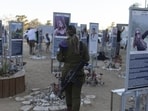 Visitors at the Nova music festival memorial site on the third anniversary of the Hamas attack near Kibbutz Reim, southern Israel, on Wednesday, Oct. 7. (Bloomberg)