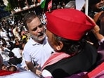  LoP in the Lok Sabha Rahul Gandhi with Samajwadi Party leader Akhilesh Yadav with India Bloc leaders during protest march from Parliament towards the Election Commission of India (ECI) office.