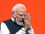 Prime Minister Narendra Modi addresses the gathering during the Viksit Bharat Sankalp Sabha, in New Delhi. The event marks 25 years of PM Modi in public office as head of government, tracing back to October 7, 2001, when he first took oath as the Chief Minister of Gujarat. (X/ Narendra Modi)