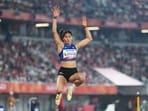 India's Shaili Singh competes in the women's long jump final at the Asian Games in Nagoya, Sunday, Sept. 27(AP)
