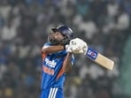 Shreyas Iyer in action vs West Indies in Lucknow on Tuesday. (PTI)