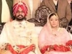 Sirhind Market Committee chairman Amarinder Singh and his bride Manwinder Kaur at their wedding on February 10, 2026. Sirhind Market Committee chairman Amarinder Singh and his bride Manwinder Kaur at their wedding on February 10, 2026.