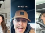 From their TikTok posts are, from left, Lina Huffman, Ian Howard and Lauren Meadows.