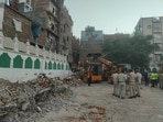 While eight people have been rescued, some are feared trapped after a residential building collapsed in Delhi's New Seemapuri.