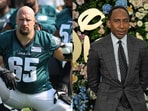 Lane Johnson (L) and Stephen A. Smith.(File Photos)