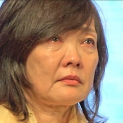 Akie Abe gets emotional during the inauguration of the ‘Shinzo Abe Memorial Corridor’ at the Rudraksh Convention Centre in Varanasi on Wednesday.