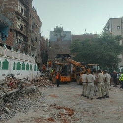 While eight people have been rescued, some are feared trapped after a residential building collapsed in Delhi's New Seemapuri.